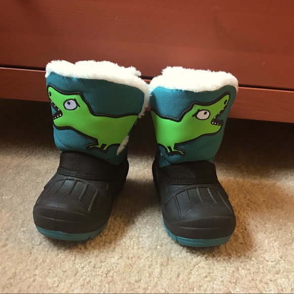 Cat & Jack Snow boots - T-Rex Toddler 5 - Picture 2 of 9